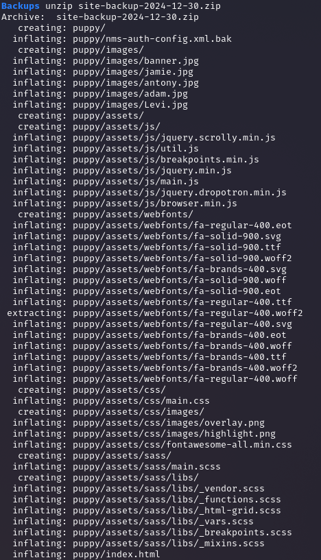 backup contents